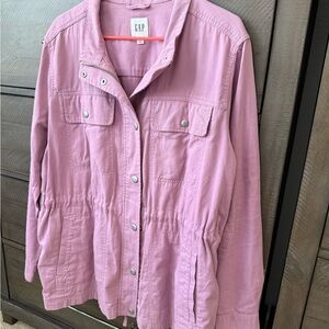GAP Women's Utility Jacket in Soft Pink
